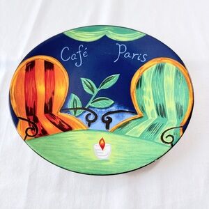 Vintage Sango Cafe' Paris- 8" Oval Ceramic Sandwich/Salad Plate # 4914 Oven Safe